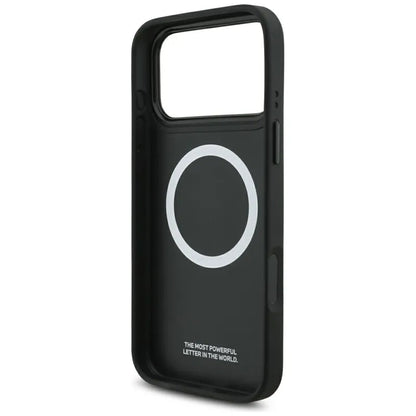 BMW M Carbono Logotipas MagSafe dėklas iPhone 17 Pro Max (mėlynas)