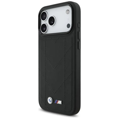 BMW M Dygsniuotas Logotipas MagSafe - iPhone 17 Pro Max dėklas (juodas)