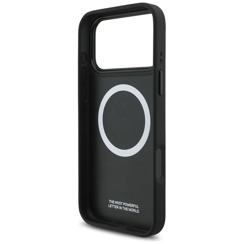 BMW M Dygsniuotas Logotipas MagSafe - iPhone 17 Pro Max dėklas (juodas)