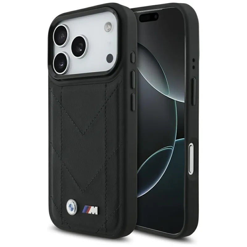 BMW M Dygštuotas logotipas MagSafe - iPhone 17 Pro dėklas (juodas)