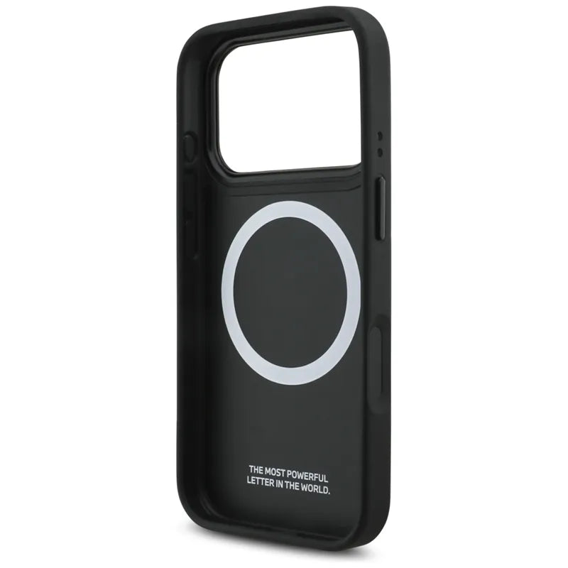 BMW M Dygštuotas logotipas MagSafe - iPhone 17 Pro dėklas (juodas)