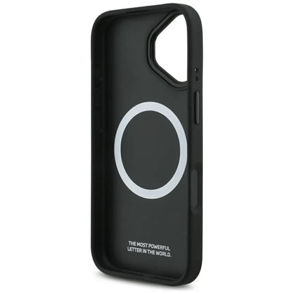 BMW M Dyjuotas logotipas MagSafe - iPhone 17 dėklas (juodas)