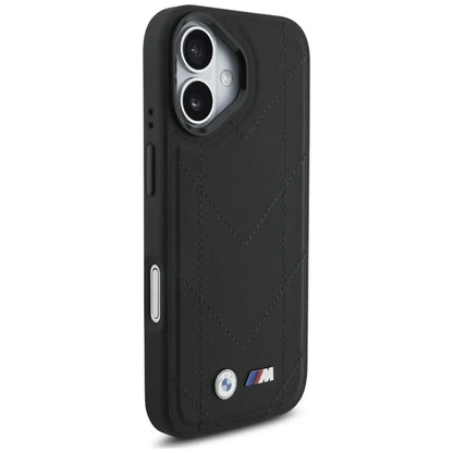 BMW M Dyjuotas logotipas MagSafe - iPhone 17 dėklas (juodas)