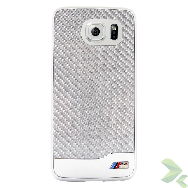 BMW M Edition Anglies pluošto ir aliuminio kietas dėklas skirtas Samsung Galaxy S6 (sidabras)