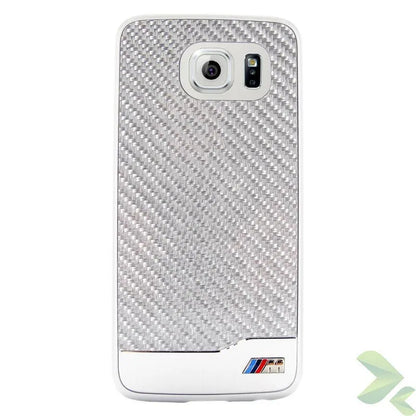 BMW M Edition Anglies pluošto ir aliuminio kietas dėklas skirtas Samsung Galaxy S6 (sidabras)