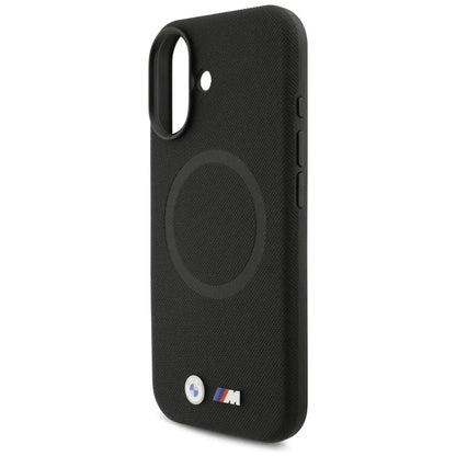 BMW M FW Metal Logo MagSafe dėklas iPhone 17 (juodas)