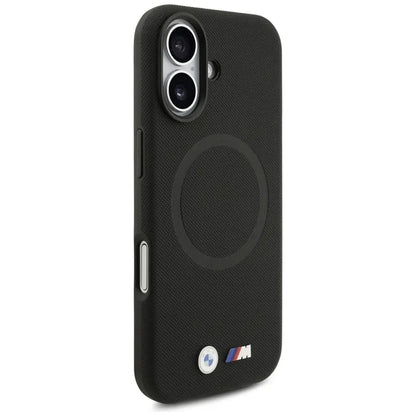 BMW M FW Metal Logo MagSafe dėklas iPhone 17 (juodas)