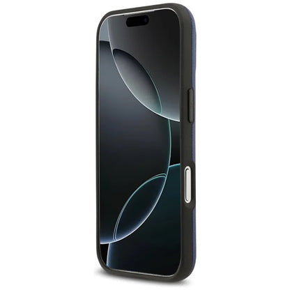BMW M FW Metal Logo MagSafe dėklas iPhone 17 Pro Max (tamsiai mėlynas)