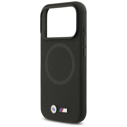 BMW M FW Metalinis Logotipas MagSafe - dėklas iPhone 17 Pro Max (juodas)