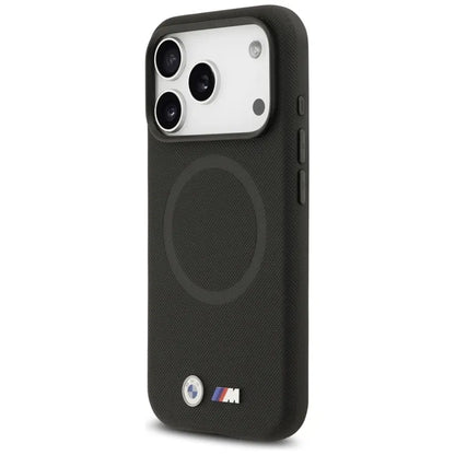BMW M FW Metalinis Logotipas MagSafe - dėklas iPhone 17 Pro Max (juodas)