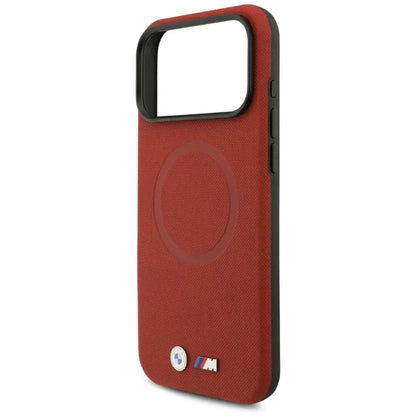 BMW M FW Metalinis Logotipas MagSafe - Dėklas iPhone 17 Pro Max (raudonas)