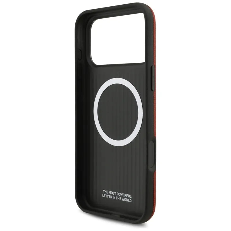 BMW M FW Metalinis Logotipas MagSafe - Dėklas iPhone 17 Pro Max (raudonas)