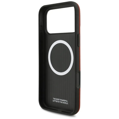 BMW M FW Metalinis Logotipas MagSafe - Dėklas iPhone 17 Pro Max (raudonas)