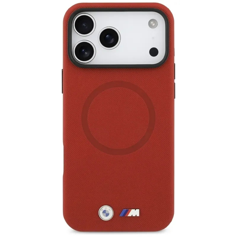 BMW M FW Metalinis Logotipas MagSafe - Dėklas iPhone 17 Pro Max (raudonas)