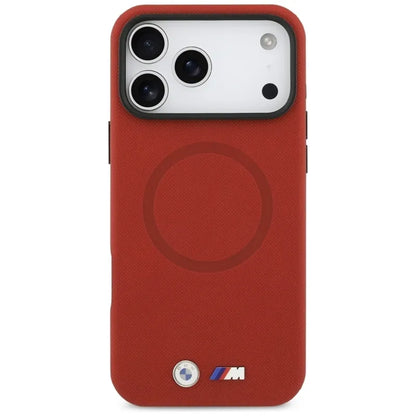 BMW M FW Metalinis Logotipas MagSafe - Dėklas iPhone 17 Pro Max (raudonas)