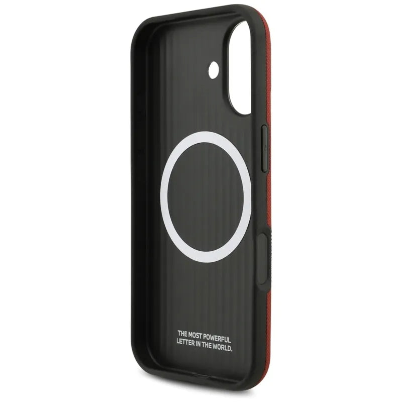 BMW M FW Metalinis Logotipas MagSafe dėklas iPhone 17 (raudonas)