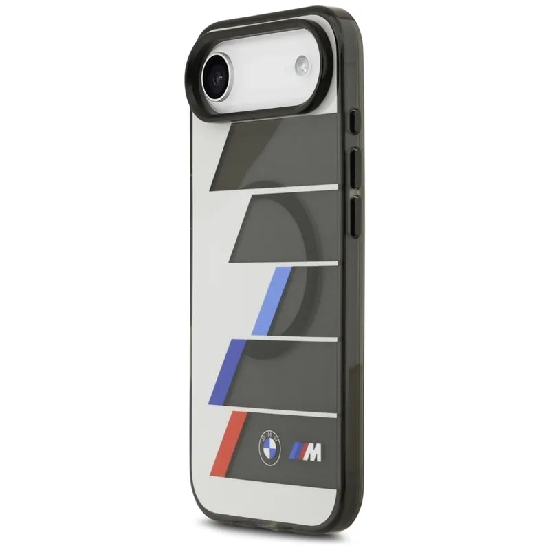 BMW M IML Metal Buttons Trispalvės Linijos MagSafe dėklas iPhone Air (antracito)