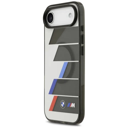 BMW M IML Metal Buttons Trispalvės Linijos MagSafe dėklas iPhone Air (antracito)