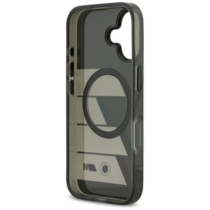BMW M IML Metal Mygtukai Trispalvės Linijos MagSafe - Dėklas iPhone 17 (antracitas)