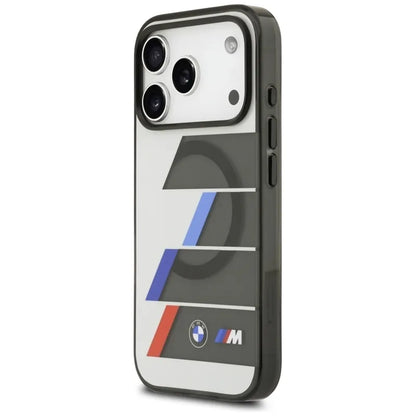BMW M IML Metal Mygtukai Trispalvės Linijos MagSafe - dėklas iPhone 17 Pro (antracito)
