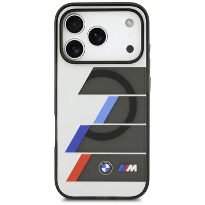 BMW M IML Metal Mygtukai Trispalvės Linijos MagSafe - dėklas iPhone 17 Pro (antracito)
