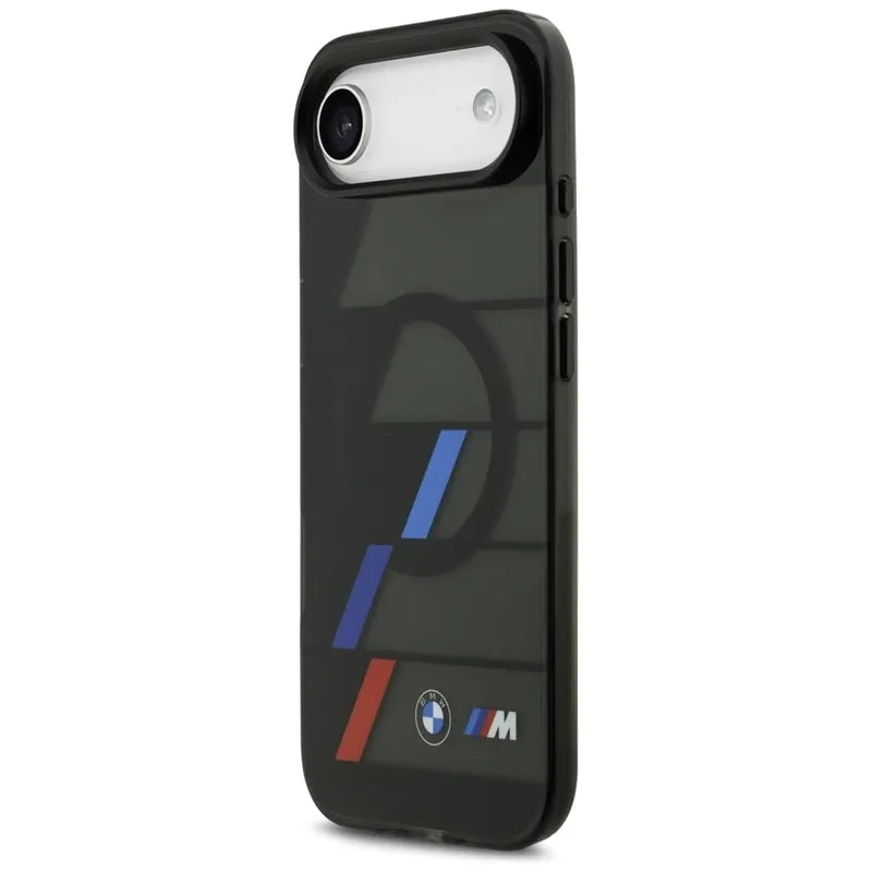 BMW M IML metaliniai mygtukai, trys spalvos, MagSafe – iPhone Air dėklas (juodas)
