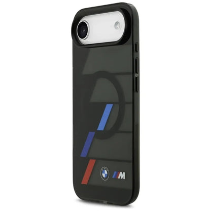 BMW M IML metaliniai mygtukai, trys spalvos, MagSafe – iPhone Air dėklas (juodas)