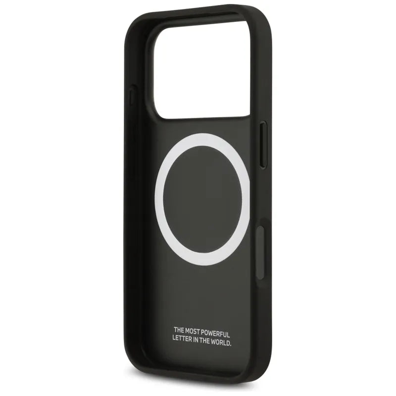 BMW M Kevlar linijos ir logotipas MagSafe - iPhone 17 Pro dėklas (juodas)