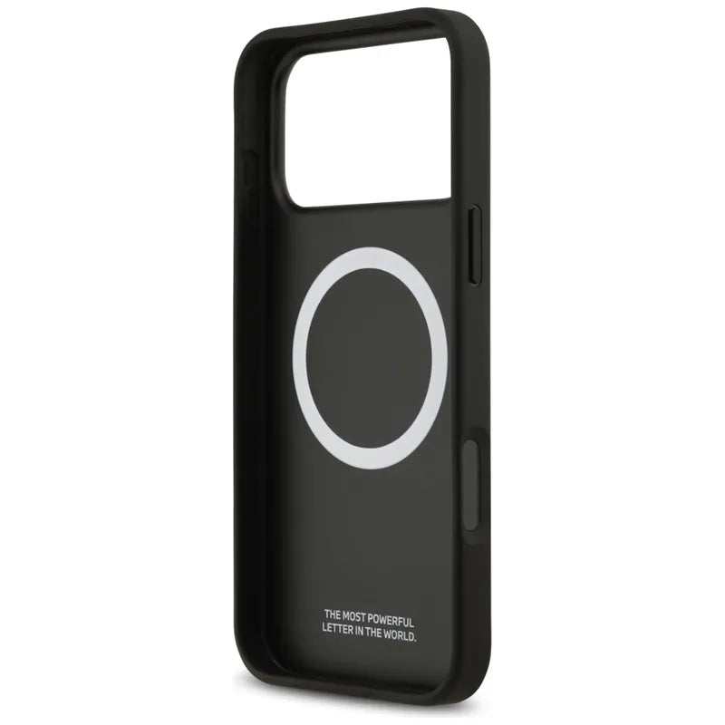 BMW M Kevlar linijos ir logotipas MagSafe - iPhone 17 Pro Max dėklas (Juodas)
