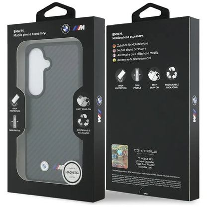 BMW M Kevlar Logo MagSafe – Samsung Galaxy S26 dėklas (juodas)