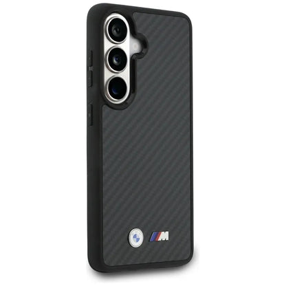 BMW M Kevlar Logo MagSafe – Samsung Galaxy S26 dėklas (juodas)