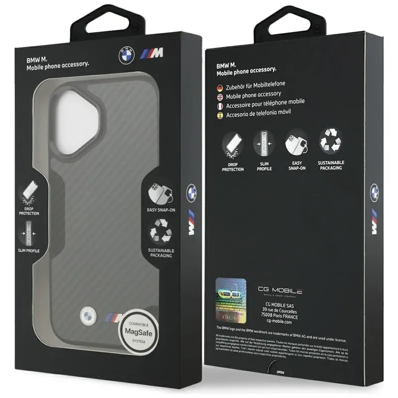 BMW M Kevlar Matt MagSafe - dėklas iPhone 17 (juodas)