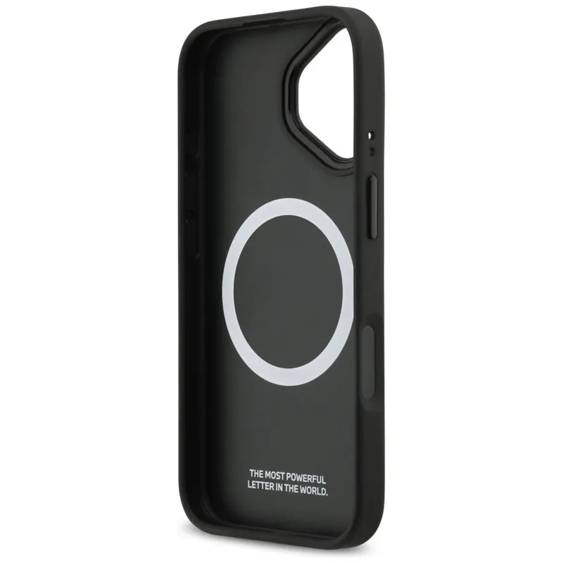 BMW M Perforated Stripe Logo MagSafe – dėklas iPhone 17 (pilkas)