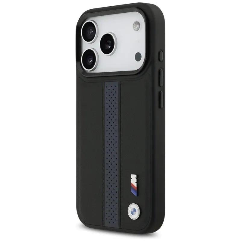 BMW M Perforated Stripe Logo MagSafe dėklas – iPhone 17 Pro (Mėlynas)