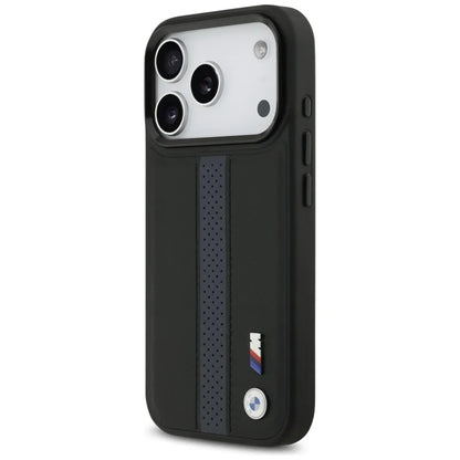 BMW M Perforated Stripe Logo MagSafe dėklas – iPhone 17 Pro (Mėlynas)