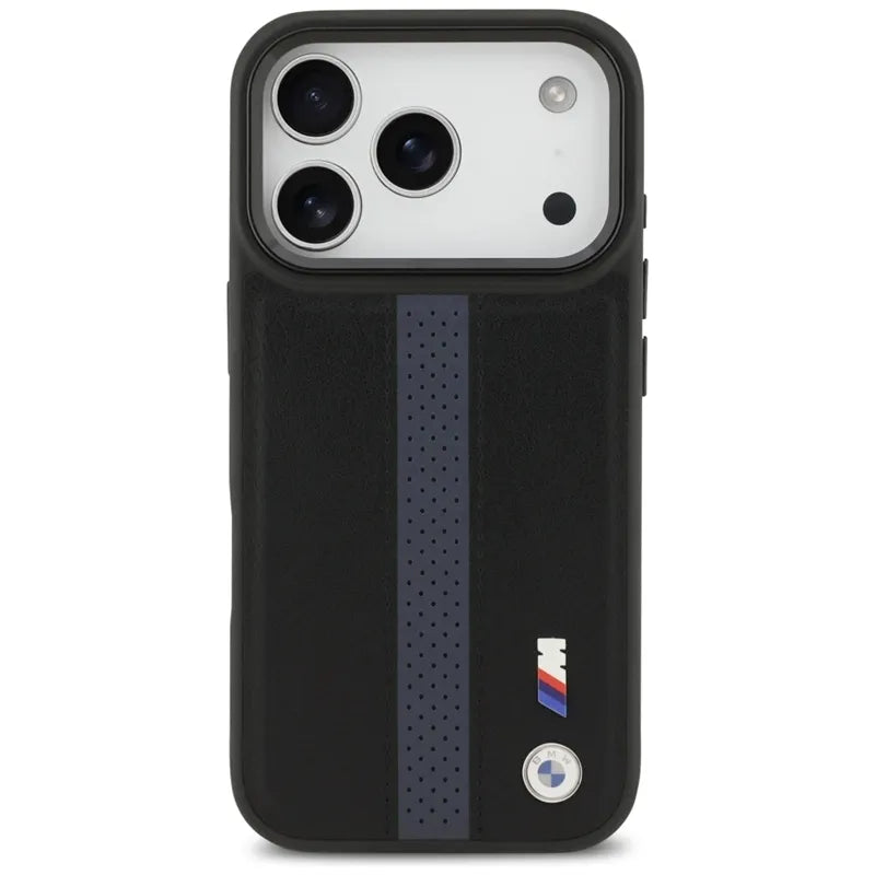 BMW M Perforated Stripe Logo MagSafe dėklas – iPhone 17 Pro (Mėlynas)