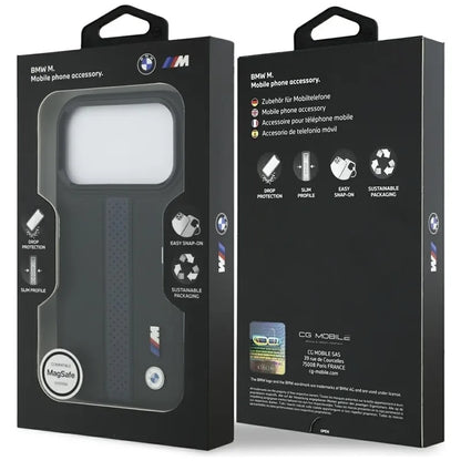 BMW M Perforated Stripe Logo MagSafe dėklas – iPhone 17 Pro (Mėlynas)