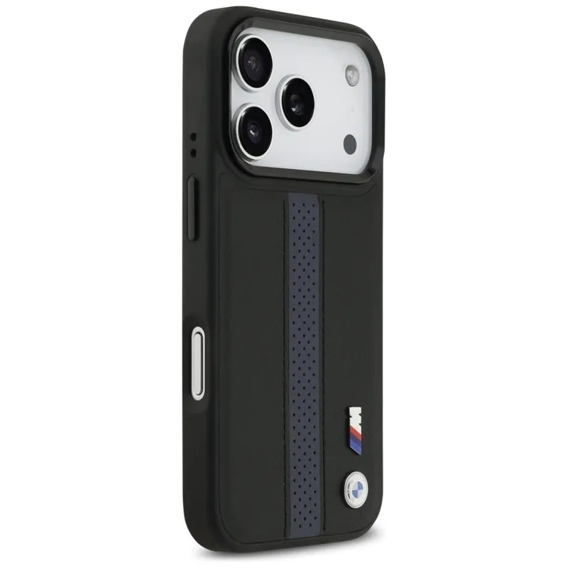 BMW M Perforated Stripe Logo MagSafe dėklas – iPhone 17 Pro (Mėlynas)