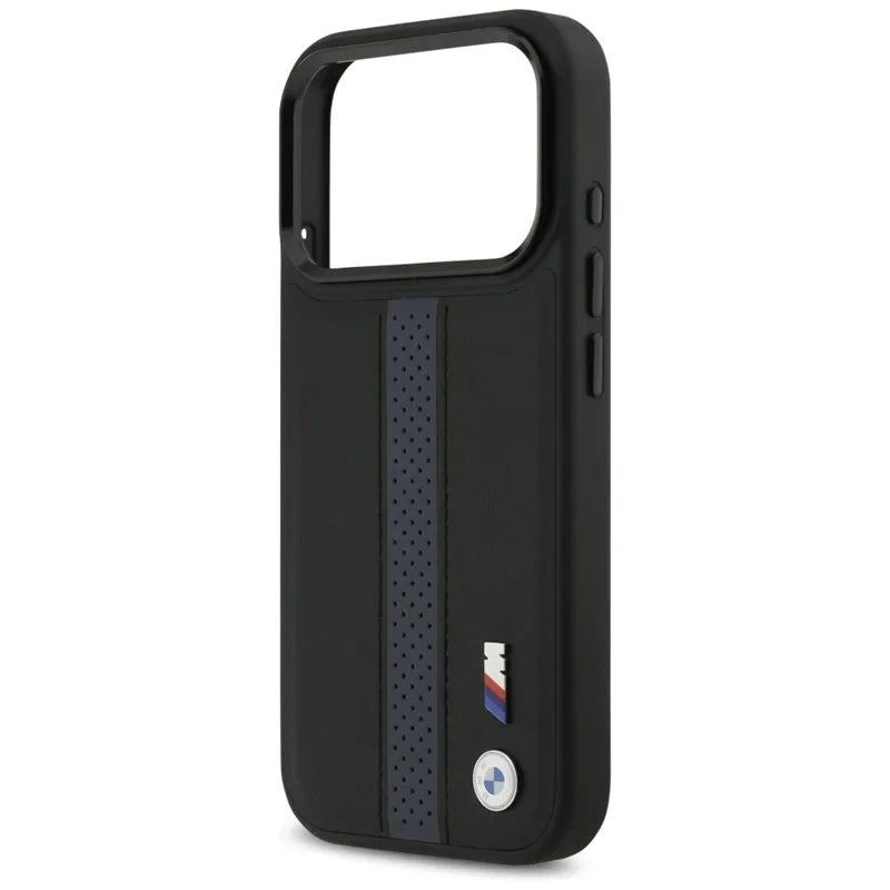 BMW M Perforated Stripe Logo MagSafe dėklas – iPhone 17 Pro (Mėlynas)