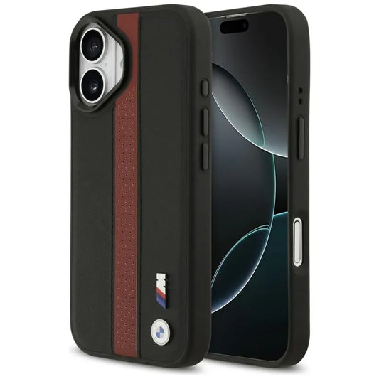 BMW M Perforated Stripe Logo MagSafe - iPhone 17 dėklas (Raudonas)
