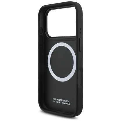 BMW M perforuota juostelės logotipas MagSafe - iPhone 17 Pro dėklas (pilkas)