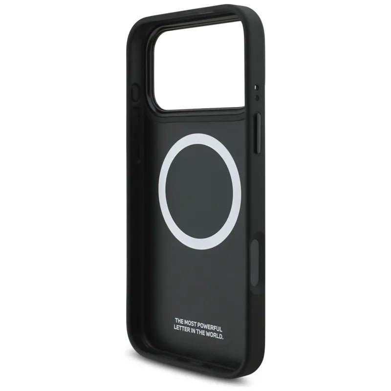 BMW M perforuota juostelės logotipo „MagSafe“ dėklas – iPhone 17 Pro Max (Tamsiai mėlynas)
