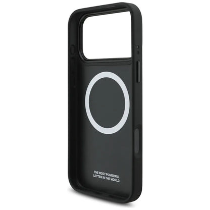 BMW M perforuota juostelės logotipo „MagSafe“ dėklas – iPhone 17 Pro Max (Tamsiai mėlynas)
