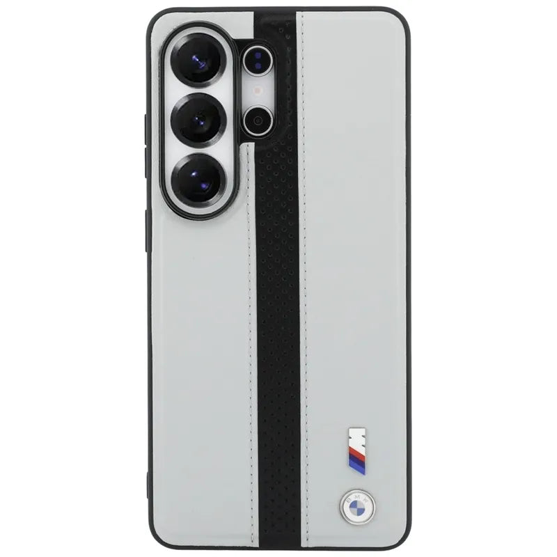 BMW M perforuota juostelės logotipo „MagSafe“ dėklas „Samsung Galaxy S26 Ultra“ (pilkos spalvos)