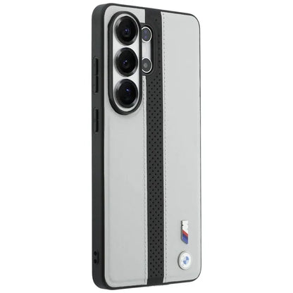 BMW M perforuota juostelės logotipo „MagSafe“ dėklas „Samsung Galaxy S26 Ultra“ (pilkos spalvos)
