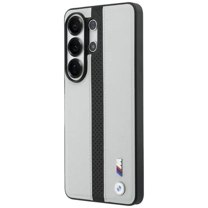 BMW M perforuota juostelės logotipo „MagSafe“ dėklas „Samsung Galaxy S26 Ultra“ (pilkos spalvos)