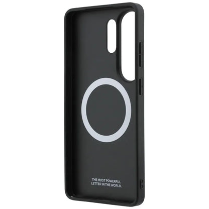 BMW M perforuota juostelės logotipo „MagSafe“ dėklas „Samsung Galaxy S26 Ultra“ (pilkos spalvos)