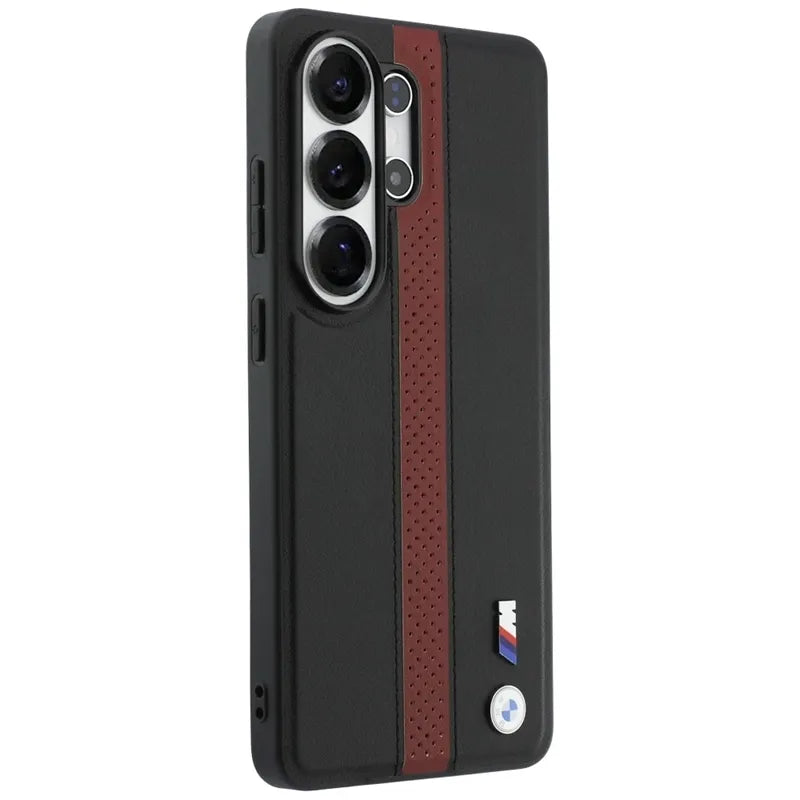 BMW M perforuota juostelės logotipo „MagSafe“ dėklas „Samsung Galaxy S26 Ultra“ (raudonas)