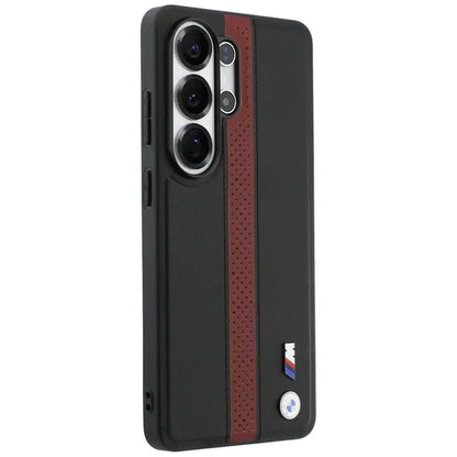 BMW M perforuota juostelės logotipo „MagSafe“ dėklas „Samsung Galaxy S26 Ultra“ (raudonas)