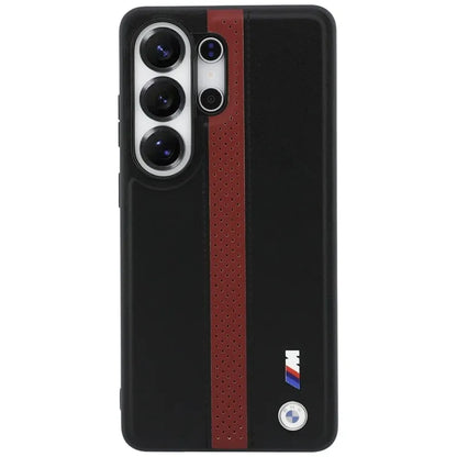 BMW M perforuota juostelės logotipo „MagSafe“ dėklas „Samsung Galaxy S26 Ultra“ (raudonas)